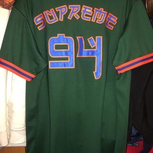 supreme red rum baseball jersey
